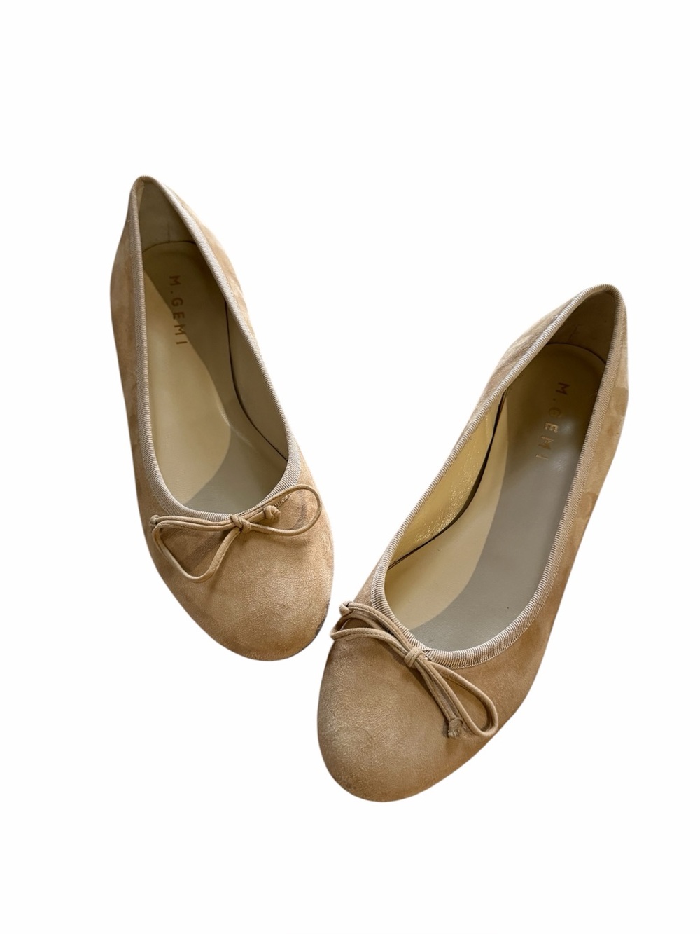 M.GEMI Ballet Flats Nude Suede Size 10